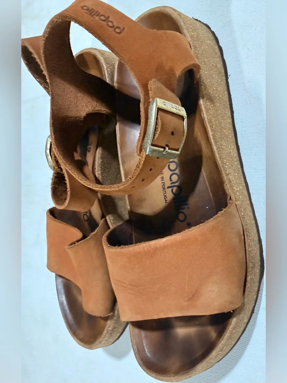Papillio Leather Insole with Blue Logo